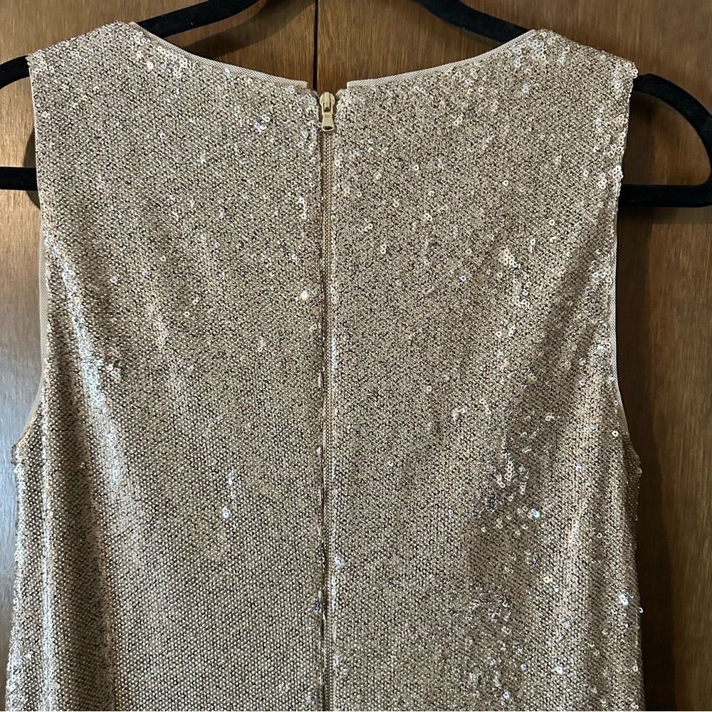 Betsey Johnson Women’s Sequin Metallic Holiday Cocktail Lined Party Dress Sz 6 - Picture 7 of 13